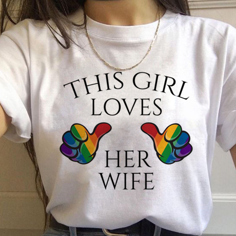 Women'S Fashion From The 90S - Lgbt Rainbow Harajuku T Shirt Women