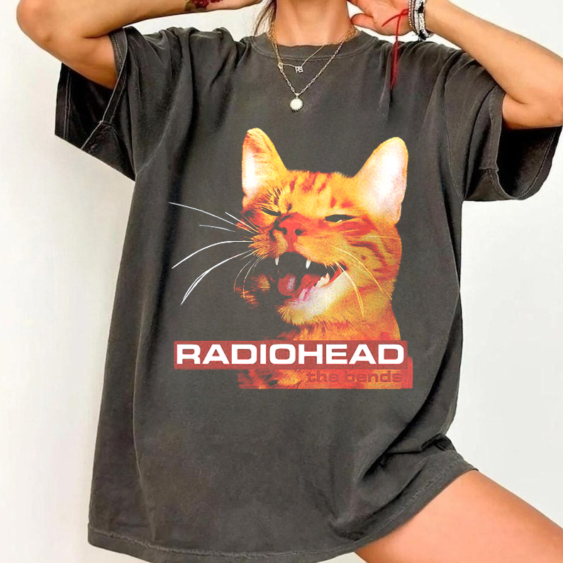 Radiohead The Bend Cat Graphic - Women'S Fashion From The 90S review and price